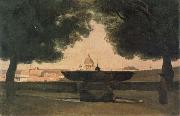 camille corot Fountain of the French Academy china oil painting artist